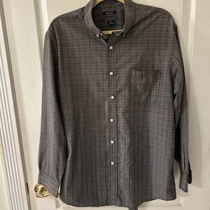 Saddlebred Men's Gray Plaid Button Down Shirt